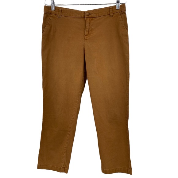 Patagonia Organic‎ Cotton Women's Flat Front Mid Rise Khaki Pants Size 10 - Picture 1 of 10